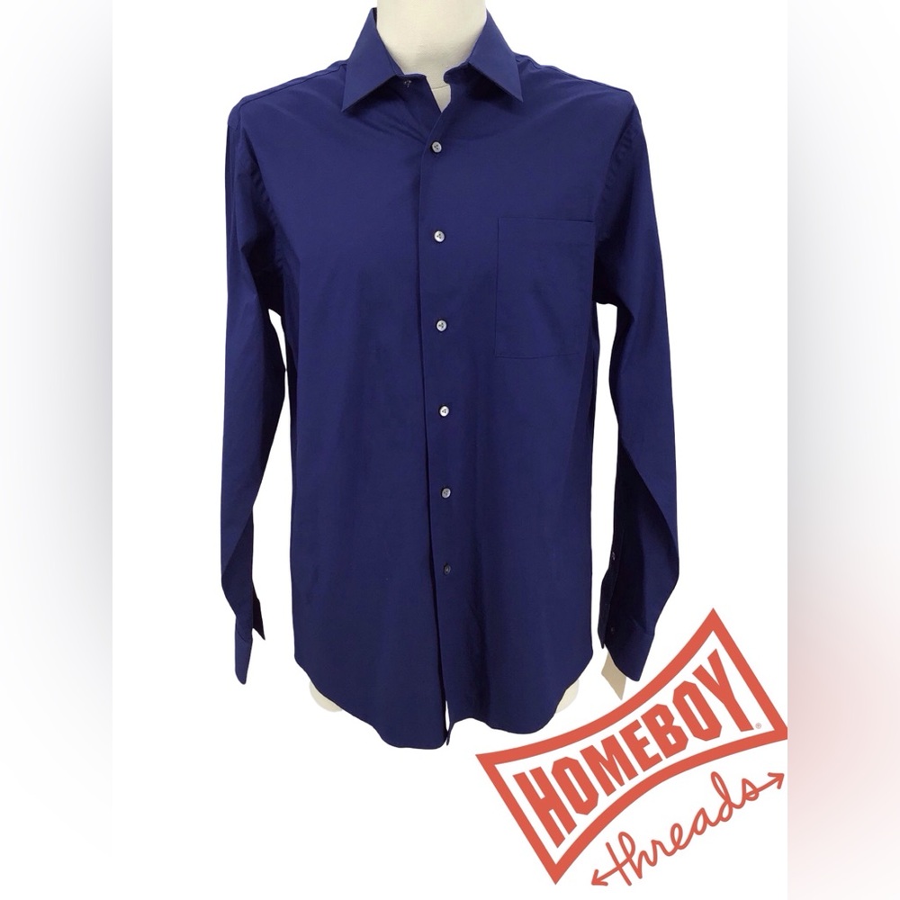 BCBG Men's Blue Shirt Size 15 1/2